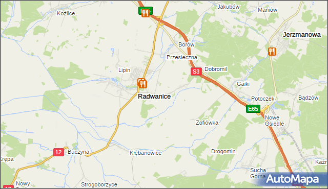 mapa Łagoszów Wielki, Łagoszów Wielki na mapie Targeo