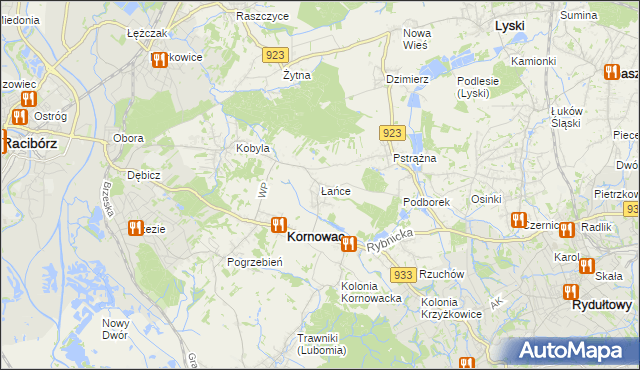 mapa Łańce, Łańce na mapie Targeo