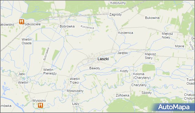 mapa Laszki powiat jarosławski, Laszki powiat jarosławski na mapie Targeo