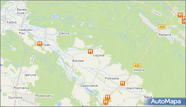 mapa Łaziska gmina Jemielnica, Łaziska gmina Jemielnica na mapie Targeo