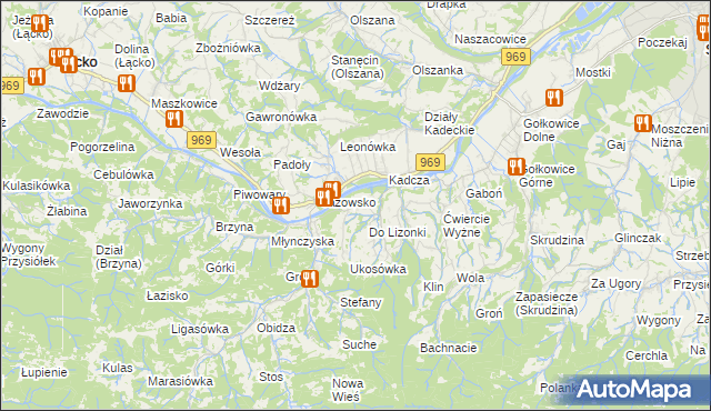 mapa Łazy Brzyńskie, Łazy Brzyńskie na mapie Targeo