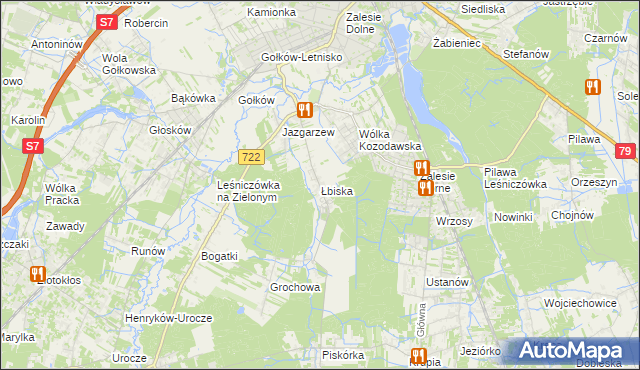 mapa Łbiska, Łbiska na mapie Targeo