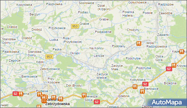 mapa Leńcze, Leńcze na mapie Targeo