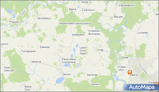 mapa Lipia Góra Mała, Lipia Góra Mała na mapie Targeo