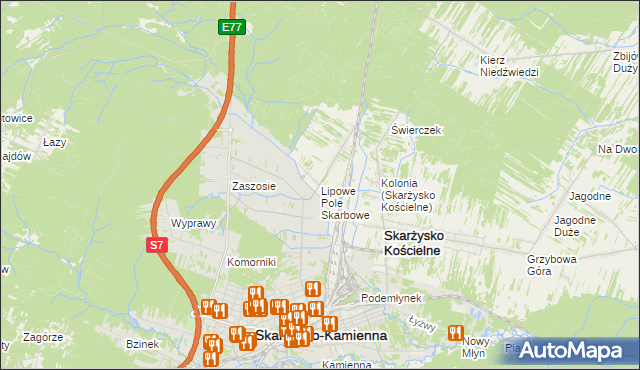mapa Lipowe Pole Skarbowe, Lipowe Pole Skarbowe na mapie Targeo