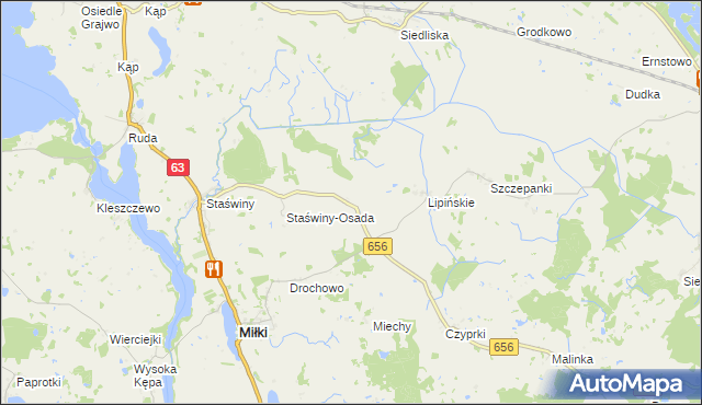 mapa Lipowy Dwór, Lipowy Dwór na mapie Targeo