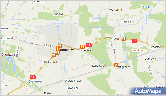 mapa Łobez gmina Jaraczewo, Łobez gmina Jaraczewo na mapie Targeo