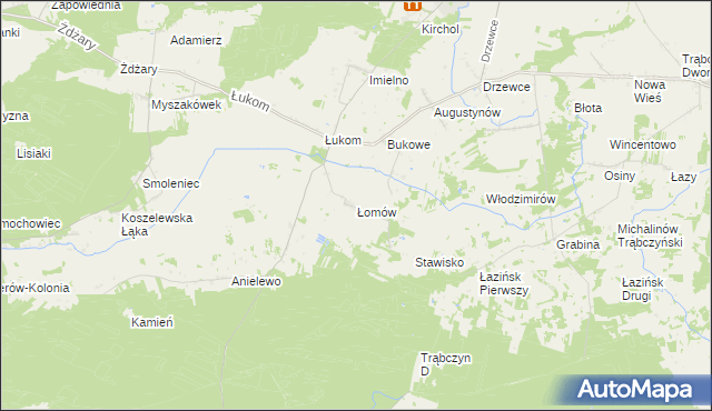 mapa Łomów, Łomów na mapie Targeo