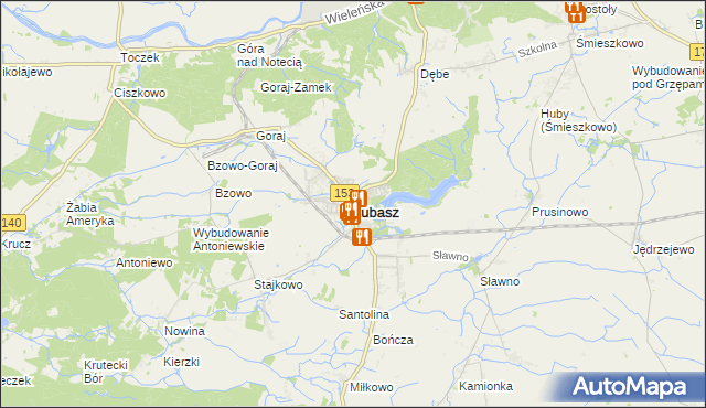 mapa Lubasz powiat czarnkowsko-trzcianecki, Lubasz powiat czarnkowsko-trzcianecki na mapie Targeo