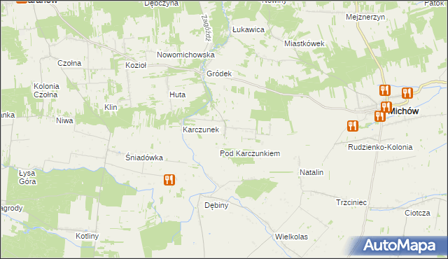 mapa Łukawka gmina Baranów, Łukawka gmina Baranów na mapie Targeo