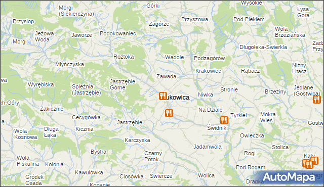 mapa Łukowica, Łukowica na mapie Targeo