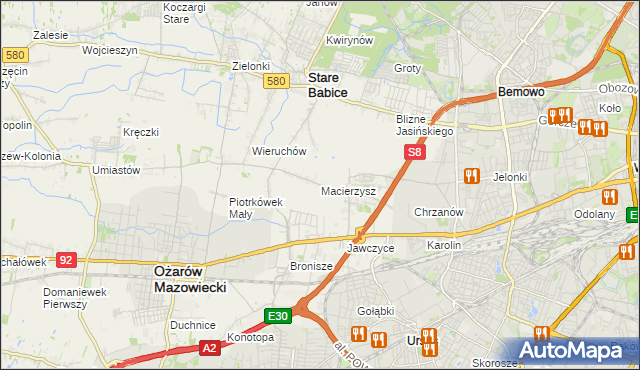 mapa Macierzysz, Macierzysz na mapie Targeo