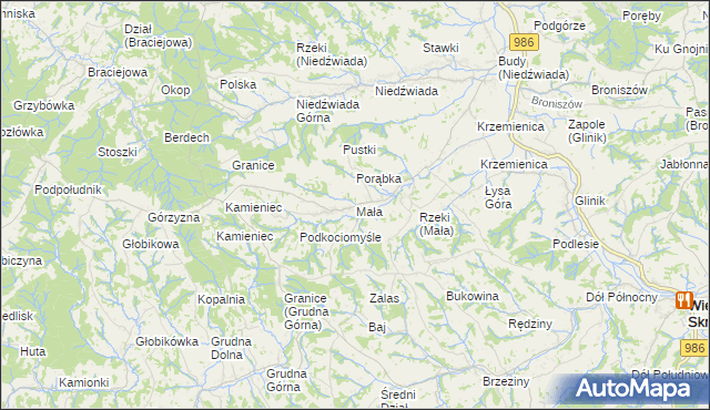 mapa Mała, Mała na mapie Targeo