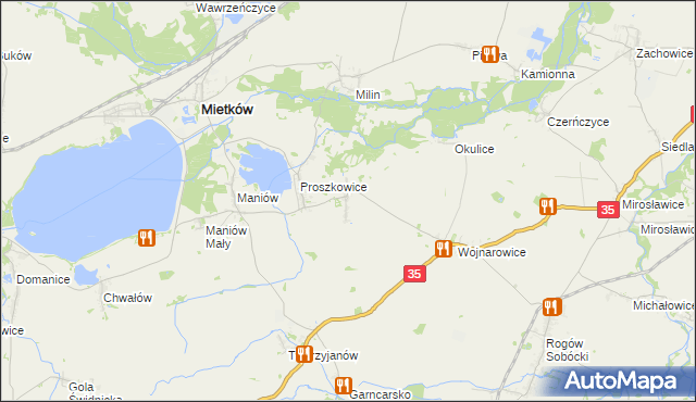 mapa Maniów Wielki, Maniów Wielki na mapie Targeo