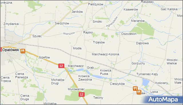 mapa Marchwacz-Kolonia, Marchwacz-Kolonia na mapie Targeo