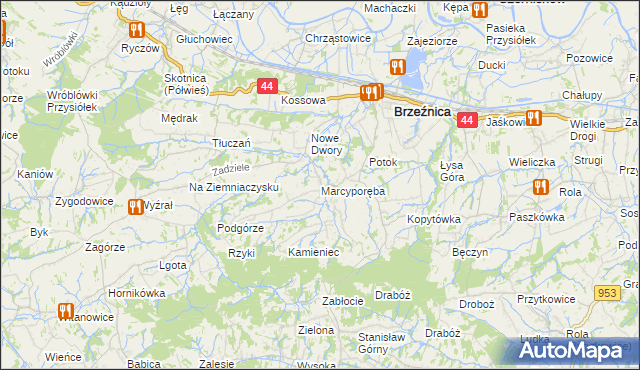 mapa Marcyporęba, Marcyporęba na mapie Targeo