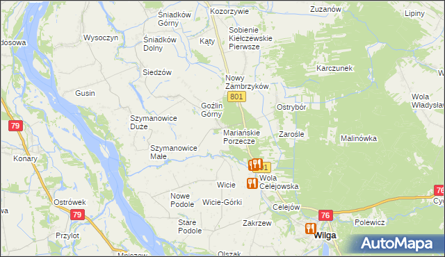 mapa Mariańskie Porzecze, Mariańskie Porzecze na mapie Targeo