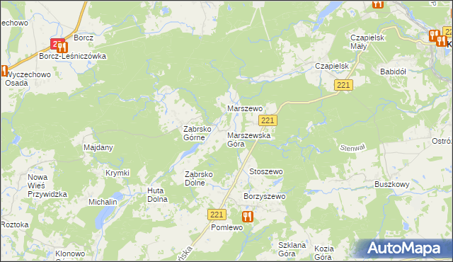 mapa Marszewska Góra, Marszewska Góra na mapie Targeo