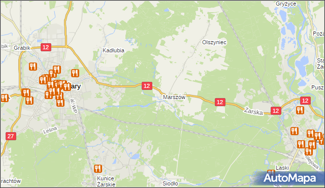 mapa Marszów, Marszów na mapie Targeo
