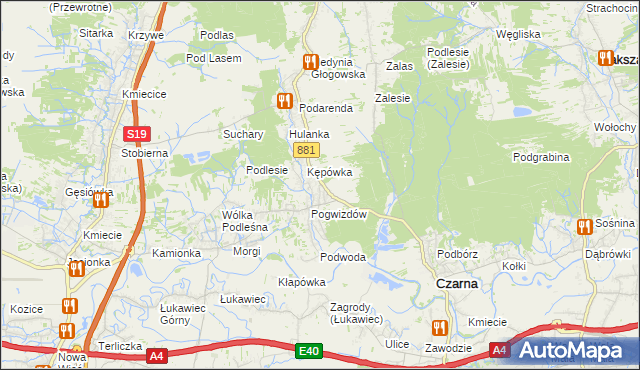 mapa Medynia Łańcucka, Medynia Łańcucka na mapie Targeo