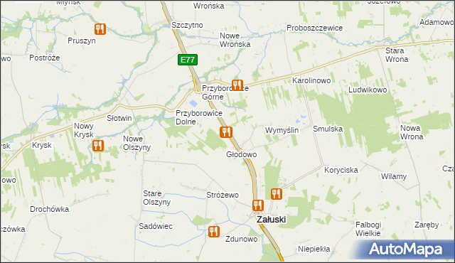 mapa Michałówek gmina Załuski, Michałówek gmina Załuski na mapie Targeo