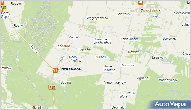 mapa Mierzno, Mierzno na mapie Targeo