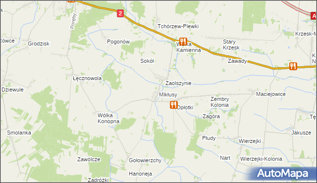 mapa Mikłusy, Mikłusy na mapie Targeo