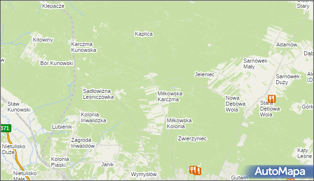 mapa Miłkowska Karczma, Miłkowska Karczma na mapie Targeo