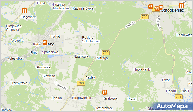 mapa Mitręga, Mitręga na mapie Targeo