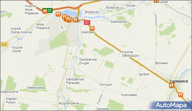 mapa Młodziejów, Młodziejów na mapie Targeo