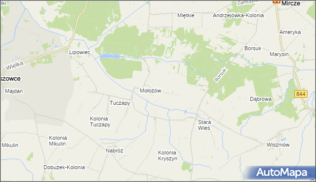 mapa Mołożów-Kolonia, Mołożów-Kolonia na mapie Targeo