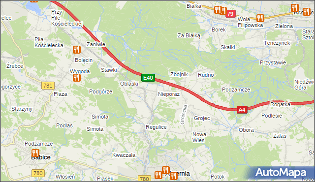 mapa Nieporaz, Nieporaz na mapie Targeo