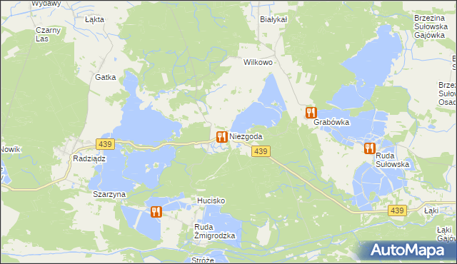 mapa Niezgoda gmina Żmigród, Niezgoda gmina Żmigród na mapie Targeo