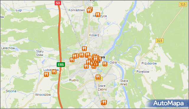 mapa Nowa Sól, Nowa Sól na mapie Targeo