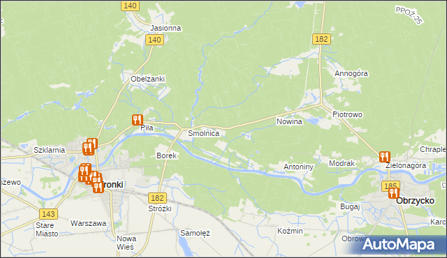 mapa Nowy Kraków gmina Wronki, Nowy Kraków gmina Wronki na mapie Targeo