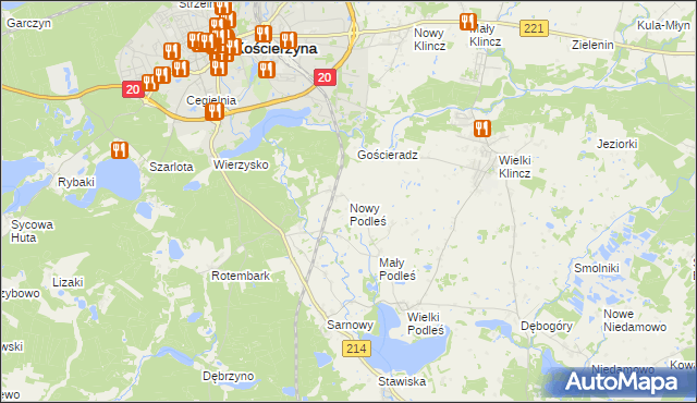 mapa Nowy Podleś, Nowy Podleś na mapie Targeo