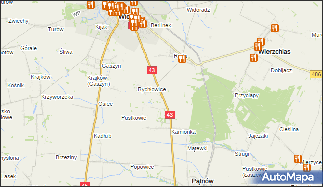 mapa Nowy Świat gmina Wieluń, Nowy Świat gmina Wieluń na mapie Targeo