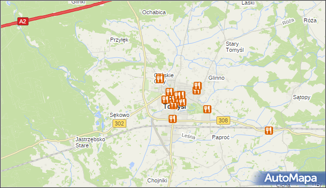 mapa Nowy Tomyśl, Nowy Tomyśl na mapie Targeo