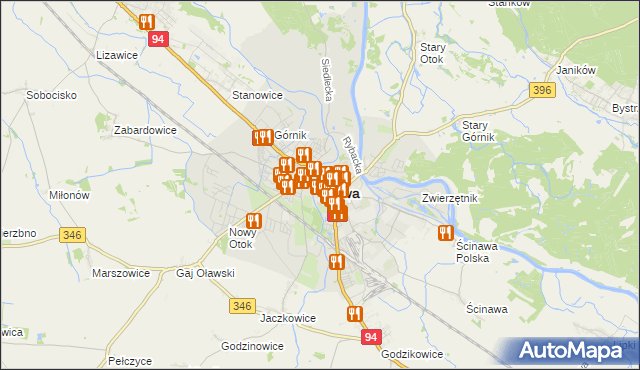 mapa Oława, Oława na mapie Targeo