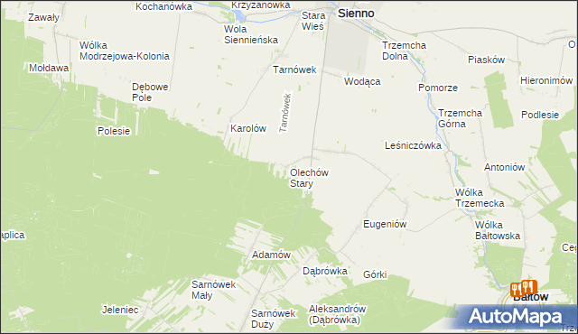 mapa Olechów Stary, Olechów Stary na mapie Targeo