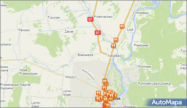 mapa Olszak gmina Pułtusk, Olszak gmina Pułtusk na mapie Targeo