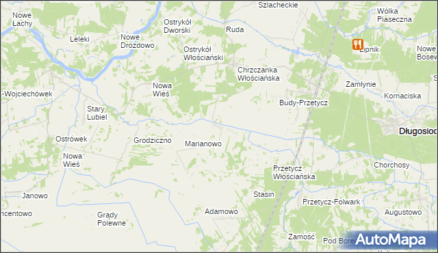 mapa Olszaki, Olszaki na mapie Targeo