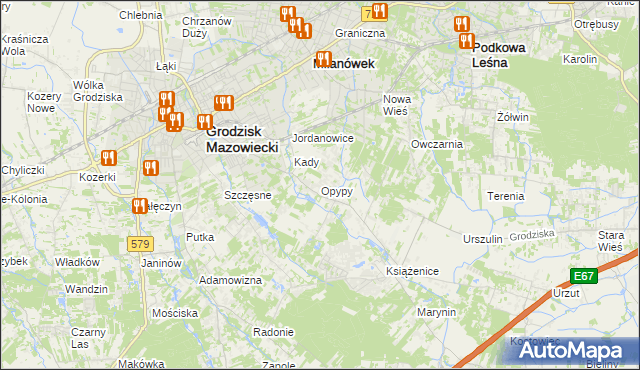 mapa Opypy, Opypy na mapie Targeo