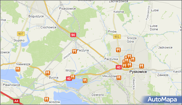 mapa Paczynka Osada, Paczynka Osada na mapie Targeo