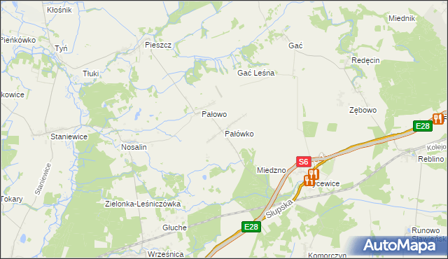 mapa Pałówko, Pałówko na mapie Targeo