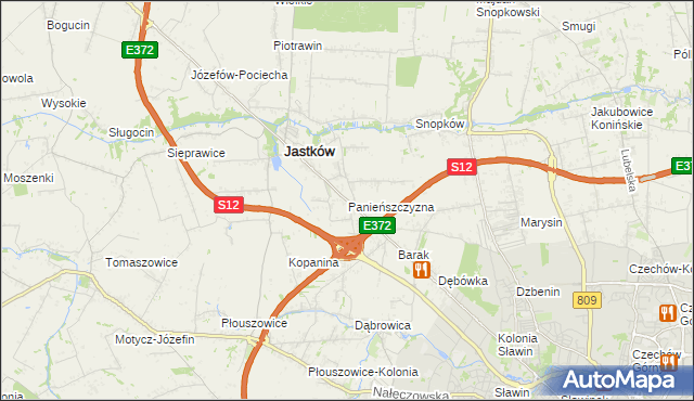 mapa Panieńszczyzna, Panieńszczyzna na mapie Targeo