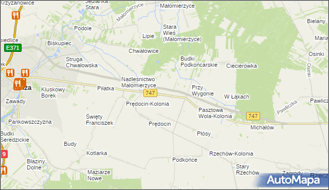 mapa Pasztowa Wola, Pasztowa Wola na mapie Targeo