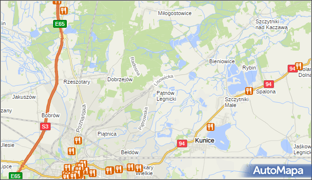 mapa Pątnów Legnicki, Pątnów Legnicki na mapie Targeo