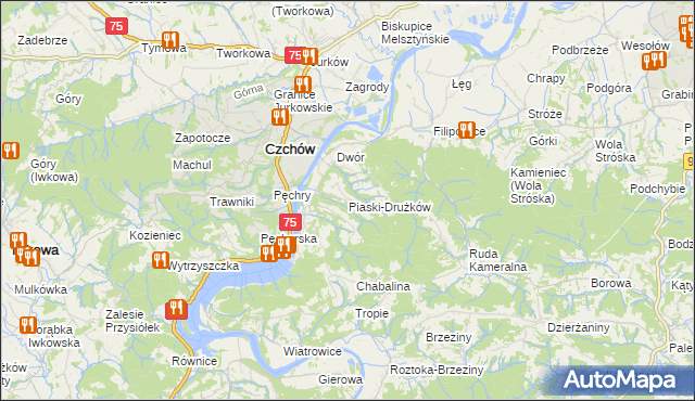 mapa Piaski-Drużków, Piaski-Drużków na mapie Targeo