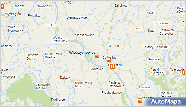 mapa Pierszyce, Pierszyce na mapie Targeo